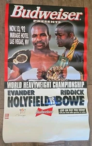 Budweiser OG Boxen Poster: Evander Holyfield vs Riddick Bowe I Las Vegas 1992 - Bild 1 von 10