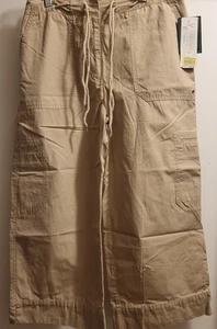 Neu mit Etikett Kauai Lauren by Ralph Lauren Damen kurze Caprihose Größe 8 khaki/hummus - Bild 1 von 11