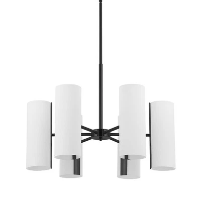 Lámpara de araña Dainolite CEA-246C Cleta 6 luces 24"W - blanca Foto 1 de 4