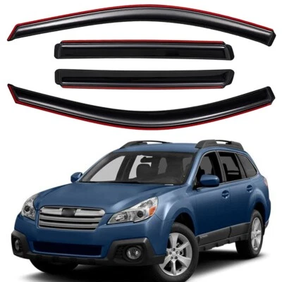 In-Channel Window Visor Vent Shade Wind Deflector for 2010-2014 Subaru Outback Foto 1 de 4