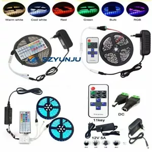 5M 10M SMD 3528 5050 5630 300LEDs RGB White LED Strip Light 12V Power Supply - Picture 1 of 12