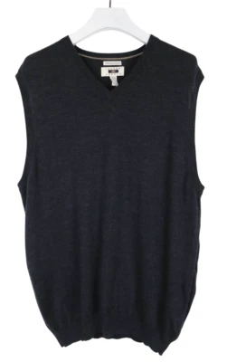 Joseph Abboud Extra Fine Merino Wool Vest Men 2XL V-Neck Sweater - Image 1 of 4