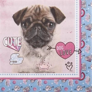 Tovaglioli di carta pranzo cane amore Rachael Hale animale domestico bambini festa compleanno - Foto 1 di 1