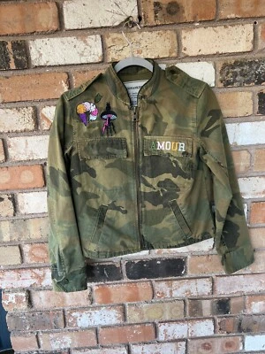 Zadig & Voltaire Women’s Size XS Camo Bomber Jacket Olive - Image 1 of 4