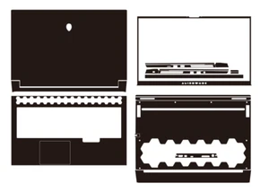 Carbon fiber Laptop Sticker Decal Skin Cover for New 2020 Alienware M17 R3 17.3" - Picture 1 of 33