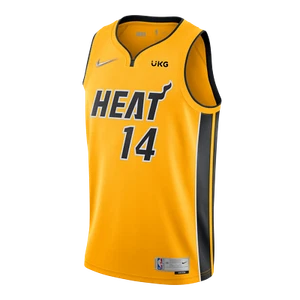 Miami Heat Tyler Herro Nike Trophy Gold Swingman Jersey 48 Large 1615/6031 - Picture 1 of 2