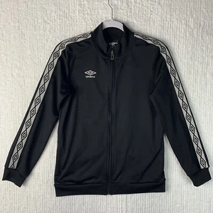 Umbro Warm Up Jacket Youth Large 12/14 Black Zip Up - Picture 1 of 14