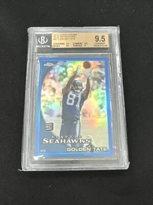 2010 Topps Chrome Golden Tate # C11 Blue Refractor Rookie /199 BGS 9.5 Seahawks  - Picture 1 of 3