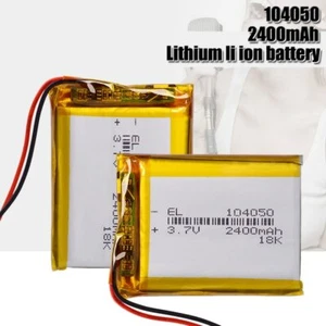 Wiederaufladbare 3,7 V 2400mAh Akku 104050 Polymer Lipozellen für Fahrrekorder - Bild 1 von 14