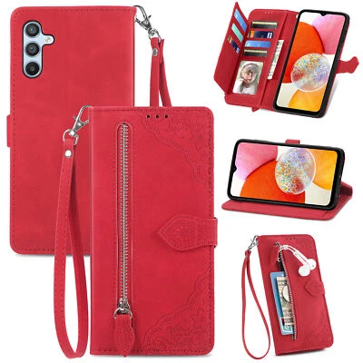 Fr Samsung Galaxy A13 A14 A15 A25 A26 5G Leather Wallet Stand Shockproof Case US - Image 1 of 4