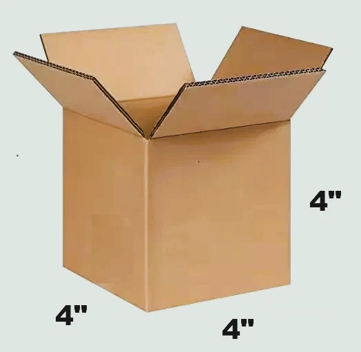 Brown of 4x4x4 Cardboard Paper Box Mailing Packing Shipping Box Corrugated Carto - Image 1 of 1