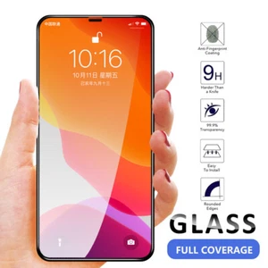 Full Cover Curved Tempered Glass Screen Protector For iPhone 16 15 14 13 12 SE 7 - Picture 1 of 26