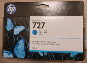 HP 727 cartouche d'encre Original cyan, 130 ml B3P19A NEUF Expire AVRIL 2025 - Photo 1/2