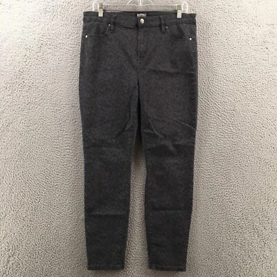 Buffalo Hannah Skinny Pants Womens 12 (Actual 33X27) Black High Rise Stretch Zip - Image 1 of 4