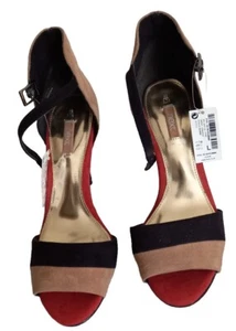 NEXT BNWT Heeled Peep Toe Sandals Size 4 1/2 - Picture 1 of 7