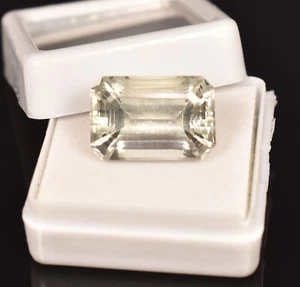 11.60 Ct Natural Green Brazilian Amethyst Certified Untreated Unheated Gemstone - Picture 1 of 5