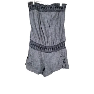 Jolt Women’s Chambray Romper Jumper Large Western Cowgirlcore Coastal Cowgirl B1 - Picture 1 of 6