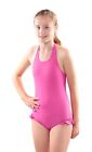 Kes-Vir Girl's Pink Halterneck with leg frill - built-in swim nappy Size 3-4 yrs