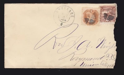 US 112 & 113 1c &2c on Cover from Defiance, Ohio SCV $370 - Image 1 of 2