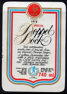 BEER LABEL: DOPPEL BOCK   740 ML PERFECT CONDITION. - Imagen 1 de 1