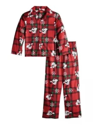 Disney's Mickey Mouse Size 4-8 Pajamas PJs “Holiday Party Mickey" Print 2 pc Set - Image 1 of 2