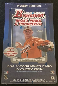 2012 BOWMAN DRAFT PICKS & PROSPECTS BASEBALL SEALED HOBBY BOX 24 PACKS 1 AUTO - Picture 1 of 1