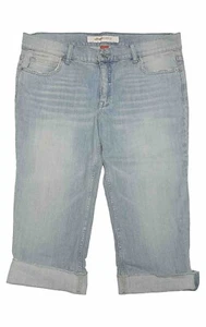 Women’s MOSSIMO Stretch Mid-Rise Cropped Light Blue Wash Denim Jeans, 15, NWOT - Picture 1 of 4