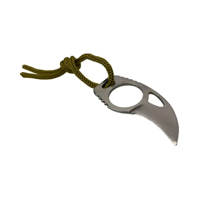 Mini pocket survival, camping ,fishing , EDC Stainless Knife w/lanyard & sheath - Image 1 of 3