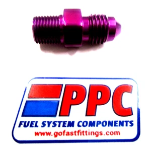 04 an male flare to 1/8" npt straight adapter show polished Purple anodized alum - Bild 1 von 2