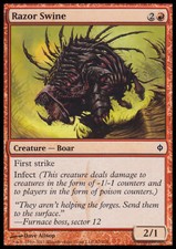 Magic the Gathering MTG Razor Swine (92) New Phyrexia   LP