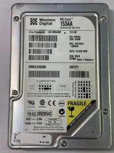 WD WD153AA-53BAA0 15.3GB 5.4K RPM 2MB Cache ATA 66 3.5" HDD - Picture 1 of 6