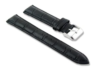 z Cinturino In Pelle Universale Ricambio Per Orologio Larghezza 12mm Nero lac - Foto 1 di 1