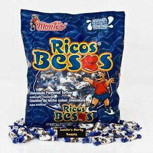 Montes Ricos Besos Chocolate Flavored toffee Candies 6oz Bag Mexican Candy 