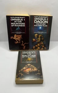 H. P. Lovecraft Omnibus 1, 2 & 3 UK Grafton PB Set - Vintage Horror GC - Bild 1 von 10