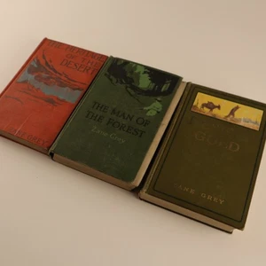 3 Vintage Zane Grey Books – Western Lot Bundle – Harpers & Grosset - Foto 1 di 5