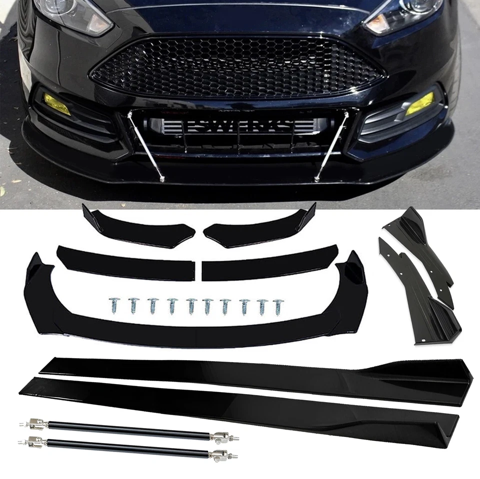 Front Bumper Spoiler Splitter Rear Lip For Ford Focus RS ST Fusion Fiesta Body K Foto 1 de 4