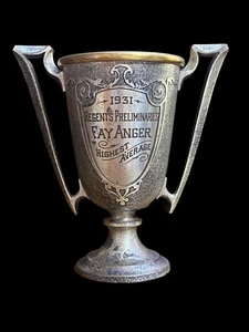 Excelente Trofeo Cresta de Plata 1931 - WNY’s Regents Preliminares Promedio Más Alto - Imagen 1 de 10