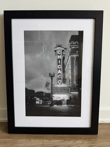 Chicago Skyline Night Framed Canvas Photo Print Wall Art | Cityscape USA City - Picture 1 of 1