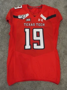 2017-18 Zach Austin Texas Tech Red Raiders Game Used Worn Football Jersey - Picture 1 of 9