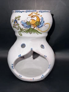 Ceramic Perfume Burner Vintage Floral Decor, Moustiers decors XVIII France - Picture 1 of 10