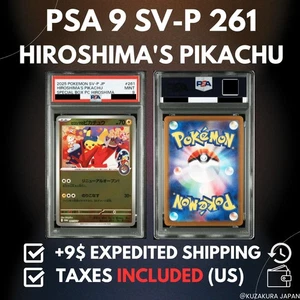 PSA 9 Hiroshima's Pikachu 261/SV-P Pokemon Center Hiroshima SP Promo Japanese - Bild 1 von 7