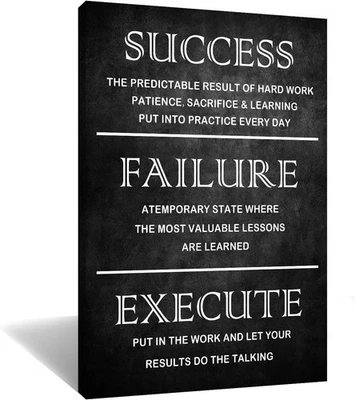 Inspirational Office Framed Wall Art Motivational Quotes Poster Inspiring Succes - Image 1 of 4