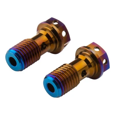 Warp 9 Titanium Brake Banjo Bolt Kit For HONDA CRF450R 2002-2023 Foto 1 de 4