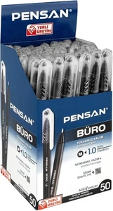 Bolígrafos Pensan Buro 2270 - Pack de 50, 1,0 50 unidades (Pack 1), Negro  - Imagen 1 de 6