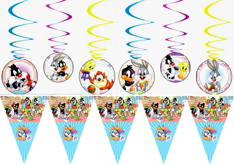 Baby Looney Tunes Party Favor Box Birthday Banner Plates Cups Goodie Bags Party - Image 1 of 1