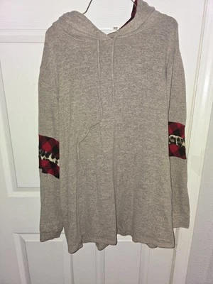 Now And Forever 2X Leopard And Plaid Hoodie - Image 1 of 4