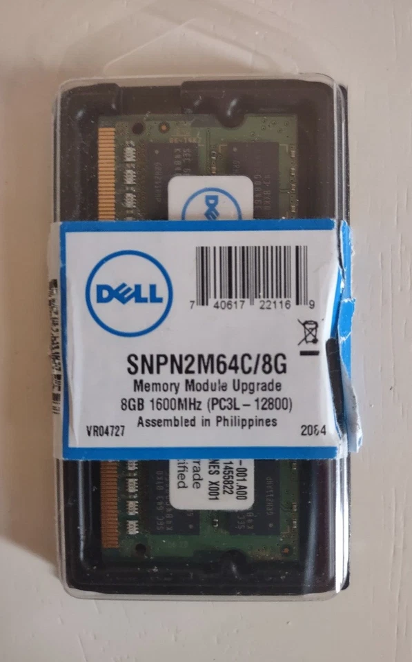 Dell 8GB Memory 1X8GB PC3L-12800 DDR3L-1600 204Pin (SNPN2M64C/8G) - Image 1 of 1