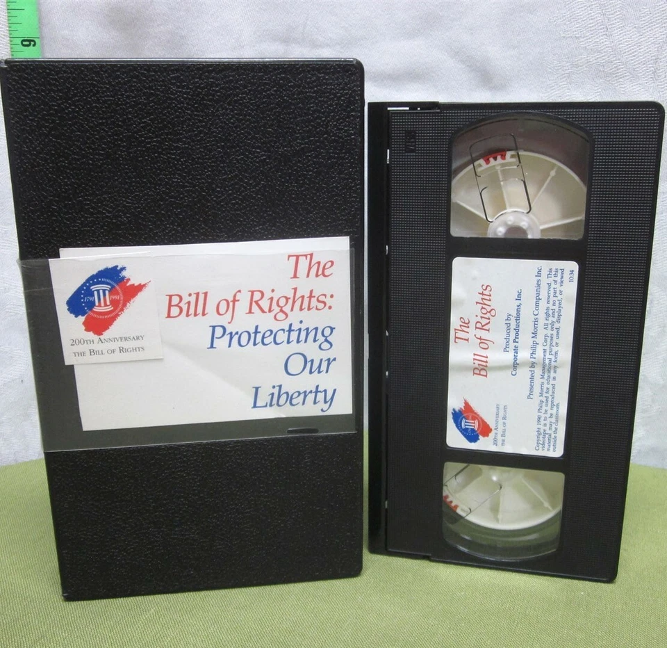BILL OF RIGHTS documentary 1791-1991 Protecting Our Liberty VHS Philip Morris Foto 1 de 1