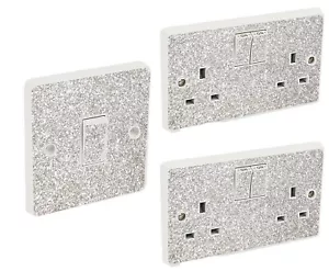 Glitter Wall lighting socket switch cover Sticker skin Round edge peel and paste - Picture 1 of 8