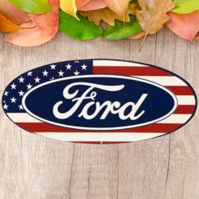 Ford Rare Porcelain Enamal Heavy Metal 24  inches - Image 1 of 2